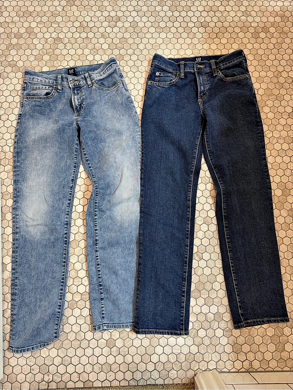 Gap Stretch Straight boys  Size 14 Blue Jeans - adjustable waist